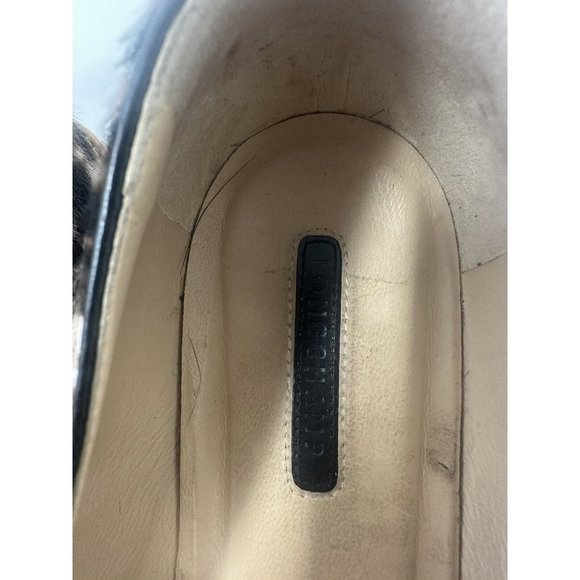 Longchamp Womens Le Pliage Heritage Penny Loafer Leopard Print Calf Hair Size 38 - Picture 3 of 7